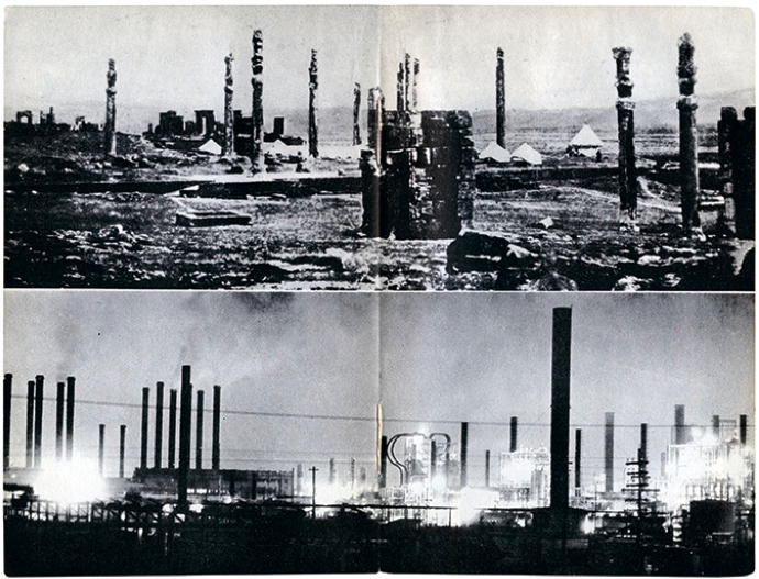 Chris Marker, Layout von Petite Planète: Iran, Éditions du Seuil, 1957.