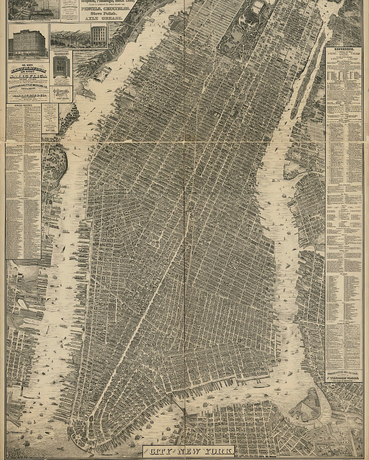 Pictured: Taylor Map of New York, 1879 published by Galt & Hoy