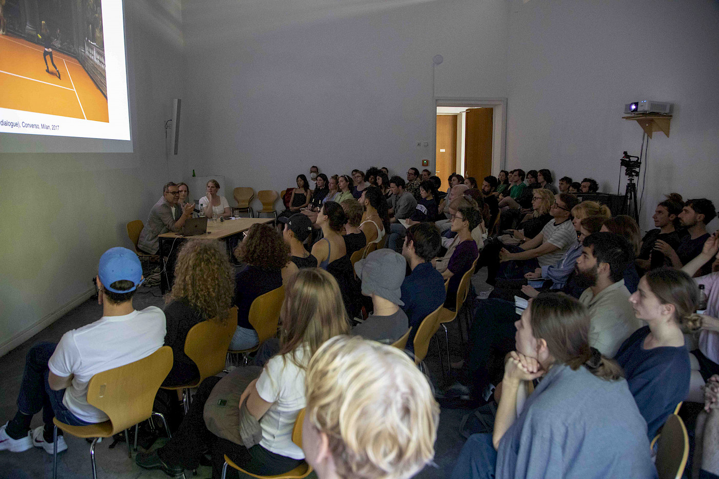 Lecture with Asad Raza, photo: Ian Waelder