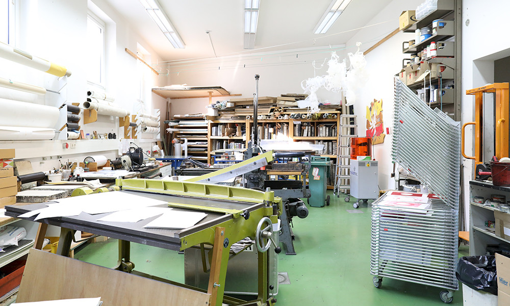 Ansicht aus der Druckwerkstatt