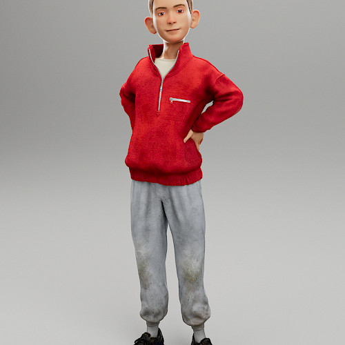 Diego Marcon, Fritz, 2025 [Production Image], video, CGI animation, color, sound, duration: 12 min. 30 sec, looped. © Diego Marcon. Courtesy the Artist