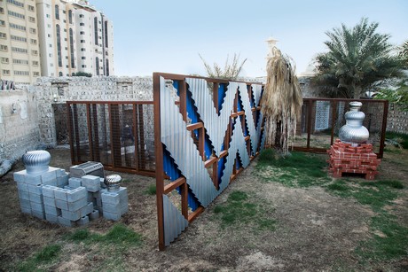 Haegue Yang An Opaque Wind 2015 Installation view from the Sharjah Biennial 12 The past the present the possible Bait Al Aboudi Sharjah UAE 2015 Photo Deema Shahin